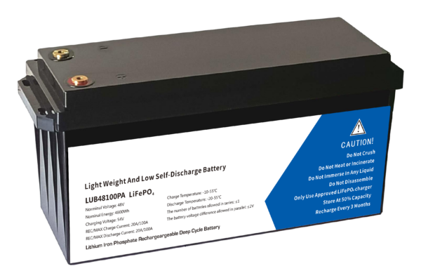 48V 100Ah Rechargeable LFP Battery Phosphate Battery